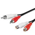 Produktbild: 5m Cinch Kabel Verlängerung Verlängerungskabel RCA Stereo HiFi AUX Audiokabel