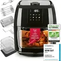Produktbild: GOURMETmaxx Heißluft-Fritteuse Digital 9in1 1800W schwarz - Schwarz