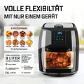 Produktbild: Digitale Heißluftfritteuse XXL - 9L Ofen Airfryer Timerfunktion Drehspieß Korb