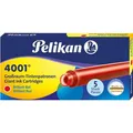 Produktbild: Pelikan Füllerpatronen 4001 GTP5, brillant-rot, Großraumpatronen, 5 Stück