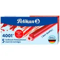 Produktbild: Pelikan 4001 Tintenpatronen für Füller brillant-rot, 5 St.