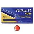 Produktbild: (0,39€/Stück) Pelikan Tintenpatronen 4001 GTP/5 brillant-rot 310623, 5 Stück