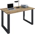 Produktbild: VCM Holz Schreibtisch | H. 76 x B. 110 x T. 80 cm | Computertisch schlicht | Füße aus hochwertigem Metall | Arbeitstisch | Büromöbel - Lona U