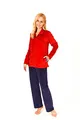 Produktbild: Damen Hausanzug Homewear Nicky Velvet - 57672, Größe2:44/46, Farbe:rot