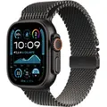 Produktbild: Apple Watch ultra 2 gps + cellular, koperta 49 mm z tytanu w kolorze czarnym z bransolet mediolask m z tytanu w kolorze czarnym - Schwarz