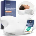Produktbild: CALMONT - Orthopädisches Kissen für alle Schlaftypen I Nackenstützkissen für erholsamen Schlaf I Memory Foam Kissen für ideale Anpassung I Kopfkissen Nackenschmerzen ergonomisches Kopfkissen (Weiß)