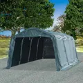 Produktbild: Weidezelt PVC 550 g/m² Dunkelgrün Zeltgarage Rundbogenzel Lagerzelt mobiler neu