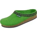 Produktbild: Stegmann Filz Clogs Hausschuh aus Wolle, Flexibles Kork-Latex-Fußbett, Bester Tragekomfort und optimale Passform - Grün - 38