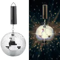 Produktbild: Lunartec Selbstdrehende Discokugel zum Aufhängen, Ø 20 cm, Batteriebetrieb