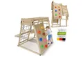 Produktbild: Juskys Klettergerüst Mini, für Kinder, Holz, Indoor Spielplatz klappbar, Rutsche & Kletterwand