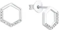 Produktbild: s.Oliver - Hexagon 2031421, Sechseckige Damenohrstecker, Silber 925, rhodiniert