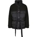 Produktbild: URBAN CLASSICS Winterjacke Urban Classics Damen Ladies Sherpa Mix Puffer Jacket (1-St) schwarz XXXL (50)