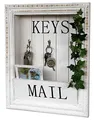 Produktbild: DanDiBo Wandorganizer Vintage Schlüsselbrett Holz mit Ablage 18SE011 Weiß 41 cm Schlüsselboard Briefablage Schlüsselkasten Shabby Chic Memoboard