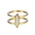 Produktbild: Esprit Damen-Ring Exclusive Edelstahl Glas weiß Brillantschliff - ESRG12856B170