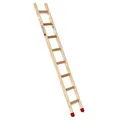 Produktbild: Euroline Holz Sprossenanlegeleiter inkl. 2 rutschsichere Leiterfüße 8 Sprossen