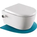 Produktbild: SSWW Taharet WC Inkl. Armatur und abnehmbarer Softclose Sitz Dusch-WC Hänge-WC Toilette mit Bidet-Funktion Hygienisch Alpha Spülrandlos 525 x 365... - Weiß