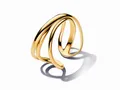 Produktbild: Pandora ESSENCE 163284C00-50 organisch geformter Offener Dreifachband-Ring - Gelbgold verg. - Gr. 50