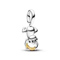 Produktbild: PANDORA Moments Bicolor Bicolor Beweglicher Affe Charm-Anhänger aus Sterling Silber mit vergoldeter Metalllegierung, Kompatibel Moments und ME Armbändern,763343C01