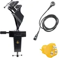 Produktbild: BERNSTEIN ESD Set Kugelgelenk-Schraubstock Drehbar 360° | Neigungswinkel +/- 45° | Zum Anklemmen | Ableitfähig + Stecker + Erdungsleitung | Spannweite 70 mm | Tischschraubstock