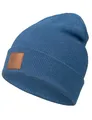 Produktbild: Occulto Leatherpatch Winter Mütze Beanie Navy