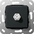 Produktbild: Einsatz SAT F-Buchse schwarz Gira 565010