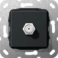 Produktbild: Einsatz SAT F-Buchse schwarz Gira 565010