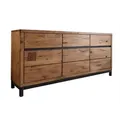 Produktbild: Massivmoebel24 Sideboard, Braun, Holz, Echtholz,Wildeiche, 2 Fächer, 3 Schubladen, Rechteckig, 175x85x45 cm, Wohnzimmer, Kommoden & Sideboards, Sideboards