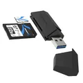 Produktbild: SABRENT SD, Micro SD Kartenleser, USB 3.2 gen 1 Kartenleser, 5Gbps High Speed Externe Kartenlesegeräte OTG Adapter unterstützt MMC/TF/SDXC/SDHC/Micro SDHC/Micro SDXC, für PC, usw (CR-UMSS)