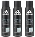 Produktbild: adidas DYNAMIC PULSE Deo Body Spray Deospray 48h Deodorant frisch holzig 3x150ml