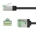 Produktbild: Patchcord Kat.8.1-0015 U/FTP SLIM LSZH-TPE schwarz/0,15m/ 74350