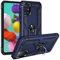 Produktbild: CoolGadget Outdoor Handyhülle für Samsung Galaxy A51 Outdoor Case, Defender-Design mit stoßfestem Rundumschutz und Ringhalter, kompatibel mit Samsung Galaxy A51 (6,5 Zoll), Blau
