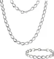 Produktbild: SilberDream Schmuckset SilberDream Collier & Armband glanz Herz (2-tlg., Schmucksets), Damen Schmucksets aus 925 Sterling Silber, Farbe: silber