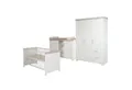 Produktbild: roba® Babyzimmer-Komplettset Felicia, Gitterbett, Wickelkommode & 3-türiger Drehtürenschrank, umbaubar