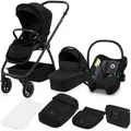 Produktbild: LIONELO MERIL 3-in-1 Multifunktionaler Kinderwagen 0-48 Monate Bis zu 22 kg, Babywanne bis zu 9 kg, Kindersitz bis zu 13 kg, Geländeräder 360°, Vollfederung, XXL-Verdeck mit UPF50+
