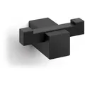 Produktbild: Zack Handtuchhaken Carvo Edelstahl, schwarz matt silber, Designer Zack Design, 2.6x6.5x4.5 cm