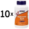 Produktbild: 10 x NOW Foods Hyaluronic Acid with MSM, 50mg - 120 vcaps (191,66 EUR/kg)