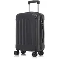 Produktbild: YONSLY Hartschalen-Trolley Hartschalen-Koffer Trolley 360° Rollen, robuster Reisekoffer, 4 Rollen, mit Zahlenschloss, für Business und Urlaub 46/55/66/76 cm schwarz 55 cm
