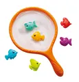 Produktbild: Simba 107796088 - Kescher mit Fischen, Fische sinken langsam im Wasser, Fischernetz, Babyspielzeug, Angeln, Angelspielzeug, 31cm, Unterwassertiere je 5,5cm, ab 18 Monaten
