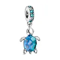 Produktbild: PANDORA Meeresschildkröte Murano-Glas Charm-Anhänger 798939C01 5,1 x 16,5 x 13,4 mm Blau