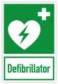Produktbild: Aufkleber Kombi Rettungszeichen „Defibrillator“ nach ISO 7010 E010 | 10 x 15 cm