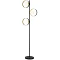 Produktbild: Searchlight Stehleuchte Orbital, Schwarz, Metall, Glas, 23x149x39 cm, Lampen & Leuchten, Innenbeleuchtung, Stehlampen, Stehlampen