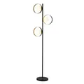Produktbild: Stehlampe Stehleuchte Wohnzimmer 149 cm Metall Glas Schwarz Gold Weiß 3x G9