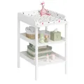 Produktbild: Bellabino Wickeltisch Bani, Baby Wickelregal weiß, Wickelkommode mit großer Wickelfläche und viel Stauraum, Maße: H 94 cm, T 57cm, B 72cm
