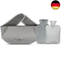 Produktbild: Wärmflasche 1,2L mit Bezug, Wärmflaschengürtel 3 in 1 für Kinder,Erwachsene, Ält