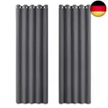 Produktbild: PONY DANCE Verdunklungsvorhänge Ösenvorhang 2er Set H 228 x B 167 cm Graue G