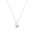 Produktbild: Amor Kette mit Anhänger 925 Sterling Silber Damen Halsschmuck, mit Zirkonia synth., 45 cm, Silber, Herz, Kommt in Schmuck Geschenk Box, 9964581