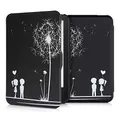 Produktbild: kwmobile Schutzhülle für Tolino Vision 1/2 / 3/4 HD Hülle - eReader Flip Case mit Auto Sleep Funktion - Pusteblume Love mit Weiß Schwarz