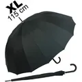 Produktbild: iX-brella Stockregenschirm Full Fiber mit Auf-Automatik und 16-teiligem Dach, sehr stabil und robust schwarz Ø 115 cm