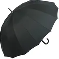 Produktbild: iX-brella Stockschirm 16teilig Full-Fiber mit Automatik - super stabil schwarz - 115cm