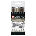 Produktbild: Sakura Pigma Micron Etui 6 Fineliner Schwarz  Feine Zeichentools